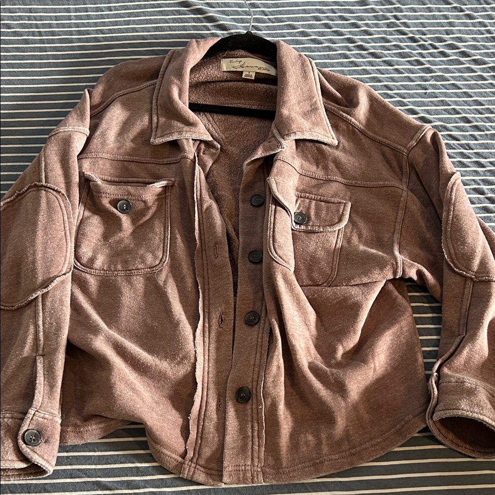Cozy Brown Button-Up Jacket